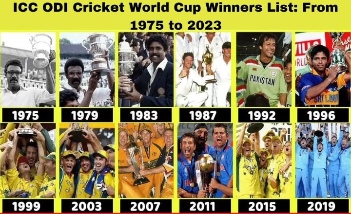 ICC ODI Cricket World Cup Winners List: From 1975 to 2023